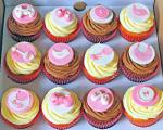 Baby girl theme cupcakes